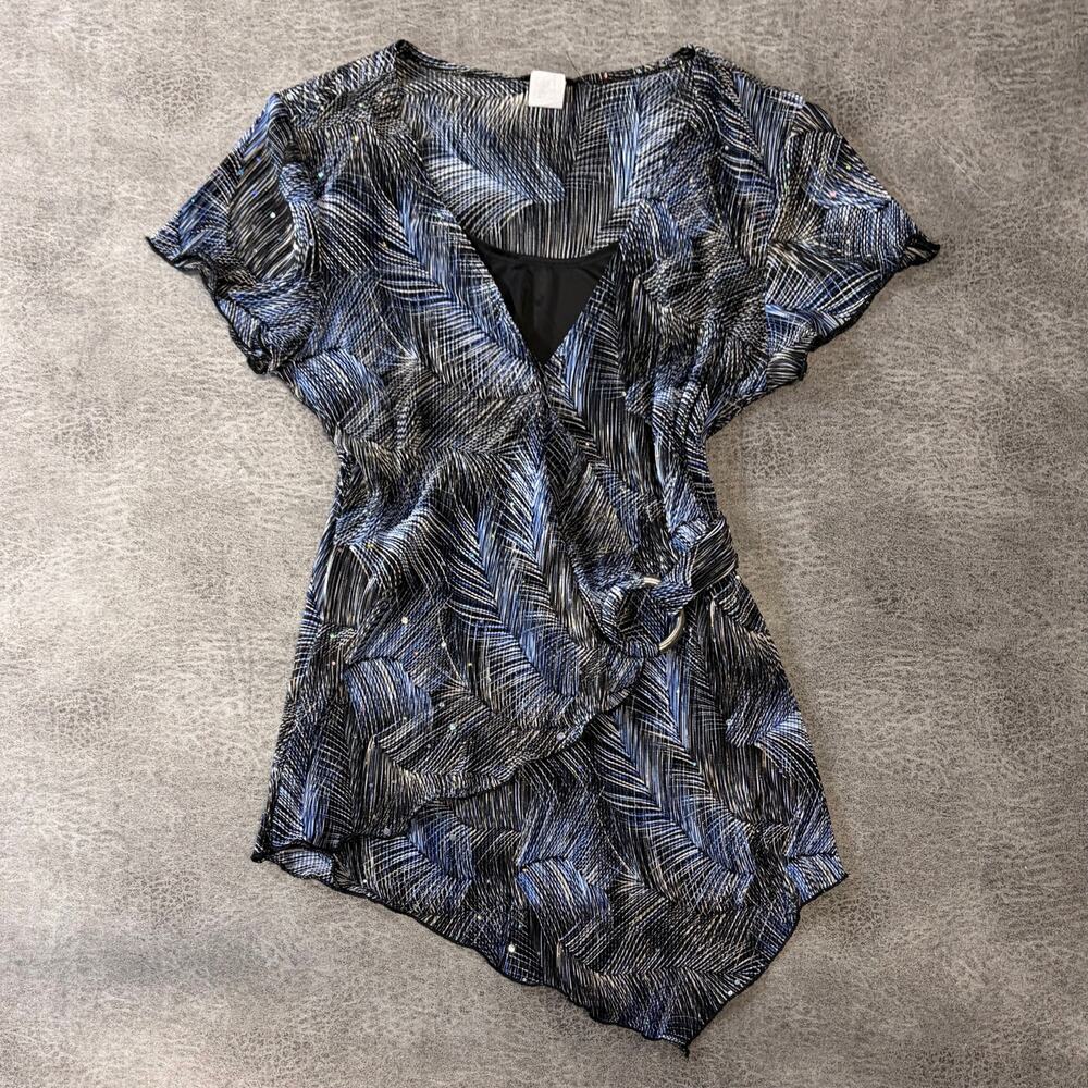 Y2k Asymmetrical Ashley J Wrap Blouse